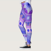 Leggings met blauwe casual kunst (Links)
