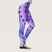 Leggings met blauwe casual kunst (Rechts)