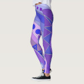 Leggings met blauwe casual kunst (Links)
