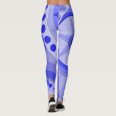 Leggings met blauwe casual kunst (Achterkant)