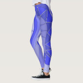 Leggings met blauwe casual kunst (Links)
