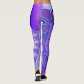 Leggings met blauwe casual kunst (Achterkant)