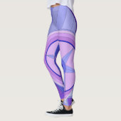 Leggings met blauwe casual kunst (Links)