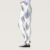 Leggings met blauwe diamanten harten (Links)