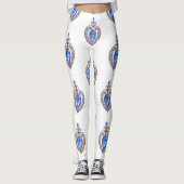 Leggings met blauwe diamanten harten (Voorkant)