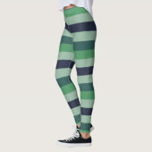 Leggings met blauwe en groene streep (Links)