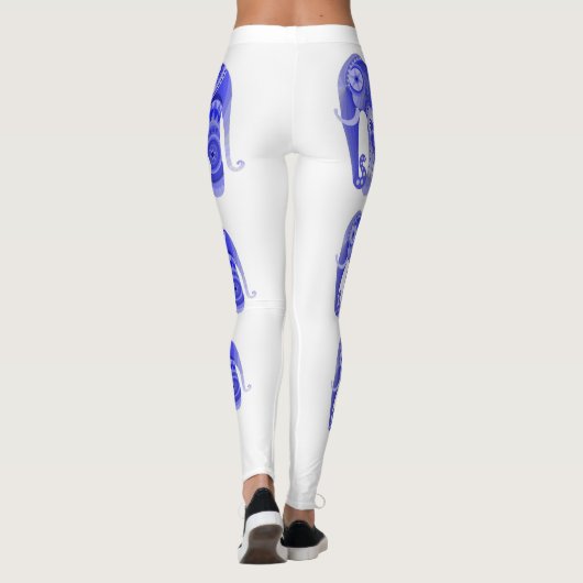 Leggings met blauwe olifant (Achterkant)