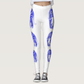 Leggings met blauwe olifant (Voorkant)