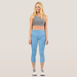 Leggings met blauwe suede (lookalike)