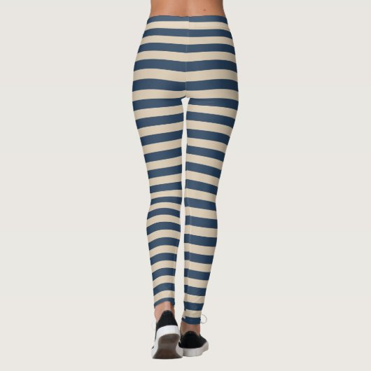 Leggings met blauwe/vanillescheurtjes (Achterkant)