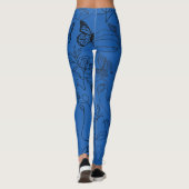 Leggings met blauwe vlakken (Achterkant)
