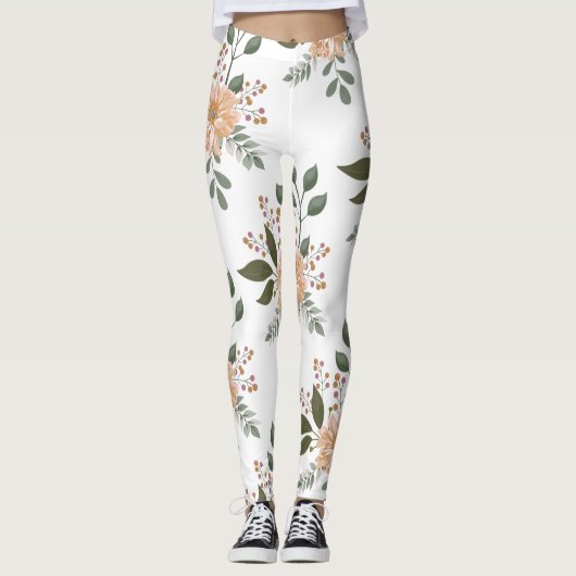 Leggings met bloemenpatroon (Voorkant)