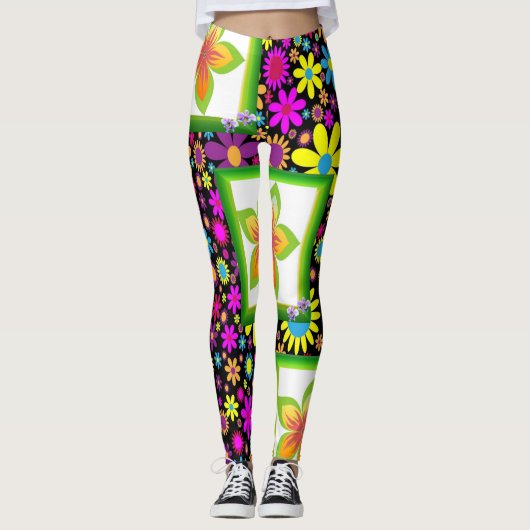 leggings met bloemmotief (Voorkant)