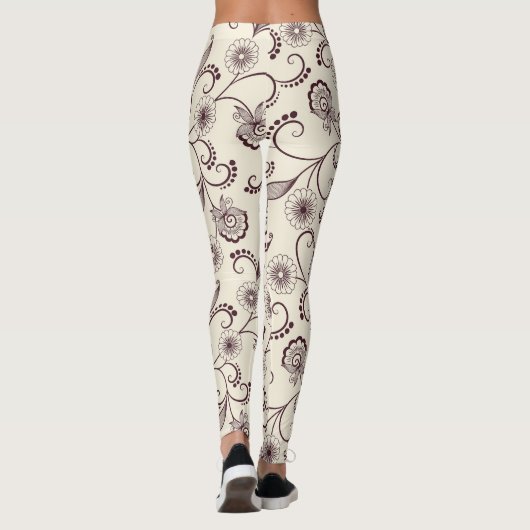 Leggings met bloemmotief (Achterkant)