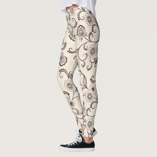 Leggings met bloemmotief (Links)