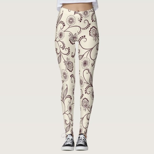 Leggings met bloemmotief (Voorkant)