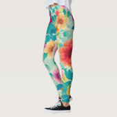 Leggings met bloemmotief (Links)