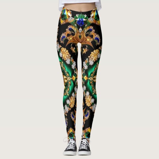 Leggings met Braziliaans Kleuren ontwerp (Voorkant)