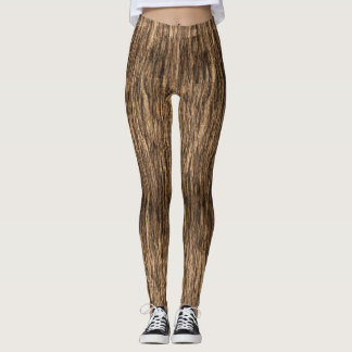 Leggings met bruinboomschors