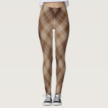 Leggings met bruine en tan-gekartelde spelden
