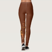 Leggings met bruine goudwervelkolom (Achterkant)