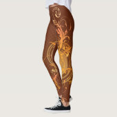 Leggings met bruine goudwervelkolom (Links)