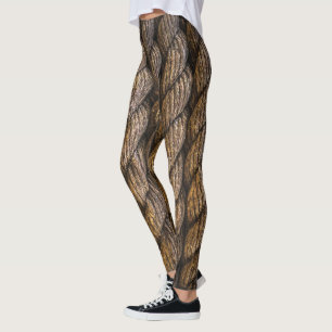 Leggings met bruine helling