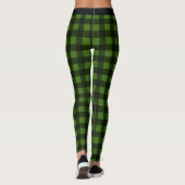 Leggings met buffels voor zwarte en groene cheque (Achterkant)
