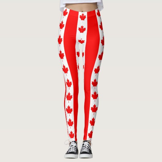 Leggings met de Canadese vlag (Voorkant)