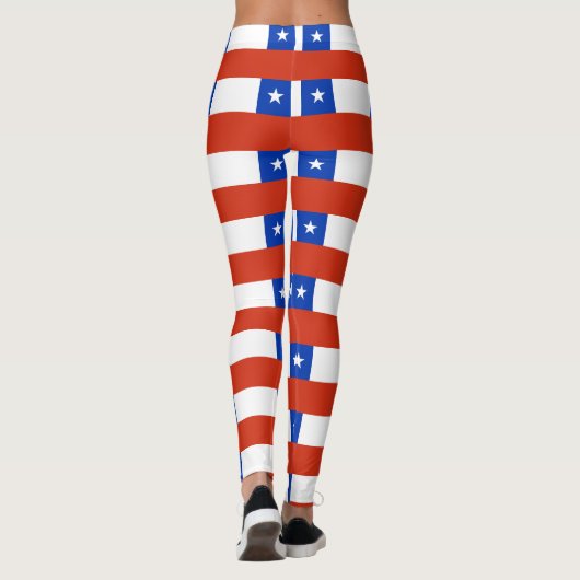 Leggings met de Chileense vlag (Achterkant)