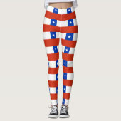 Leggings met de Chileense vlag (Voorkant)