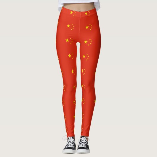Leggings met de Chinese vlag (Voorkant)