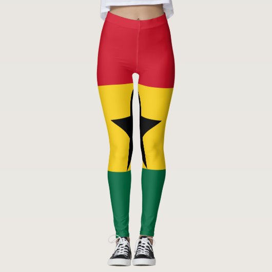 Leggings met de Ghanese vlag (Voorkant)