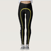  Leggings met de  naam Yellow Pin Stripe (Voorkant)