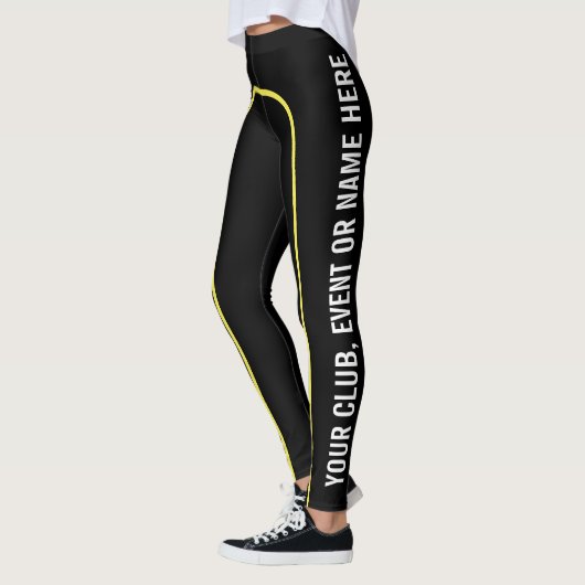  Leggings met de  naam Yellow Pin Stripe (Links)