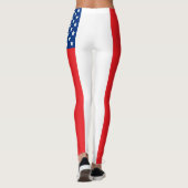 LEGGINGS met de rode en blauwe vlag van de VS (Achterkant)