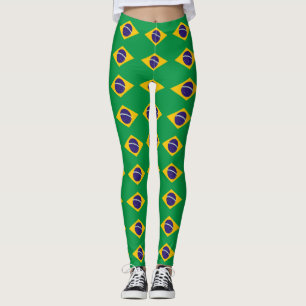 Leggings met de vlag van Brazilië
