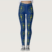 Leggings met de vlag van de staat Indiana, Verenig (Voorkant)