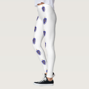 Leggings met de vlag van de staat Massachusetts, V