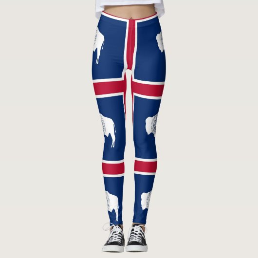 Leggings met de vlag van de staat Wyoming, Verenig (Voorkant)