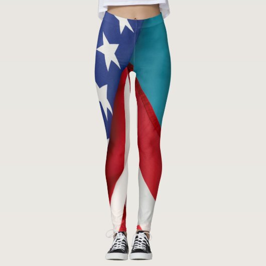 Leggings met de vlag van de Verenigde Staten (Voorkant)
