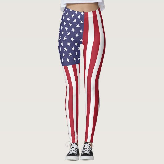 Leggings met de vlag van de Verenigde Staten van A (Voorkant)