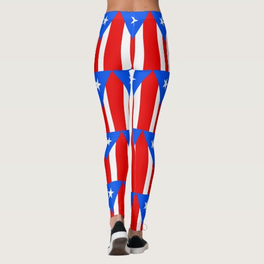 Leggings met de vlag van Puerto Rico, Verenigde St (Achterkant)
