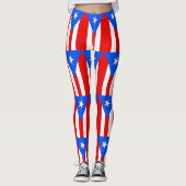 Leggings met de vlag van Puerto Rico, Verenigde St (Voorkant)