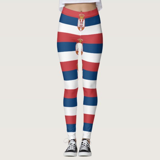 Leggings met de vlag van Servië (Voorkant)