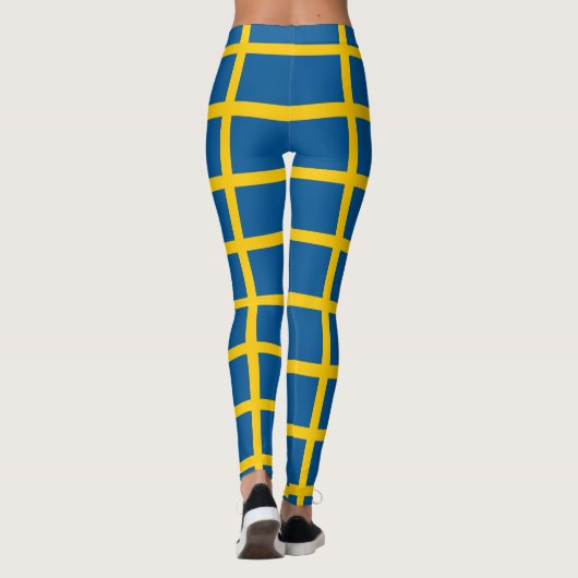 Leggings met de vlag van Zweden (Achterkant)