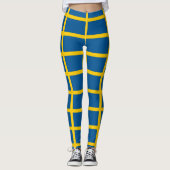 Leggings met de vlag van Zweden (Voorkant)