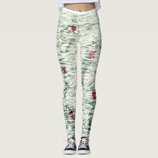 Leggings met drijvende hartslag Ontworpen door: Ar (Voorkant)