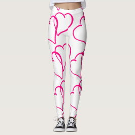 Leggings met dubbel hart