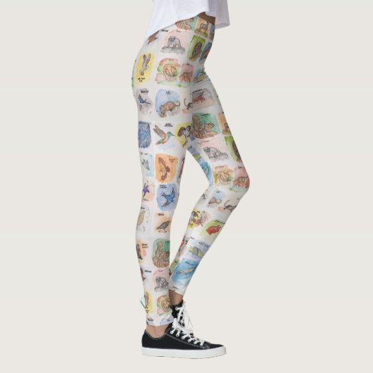 Leggings met eekhoorns en andere dieren (Rechts)